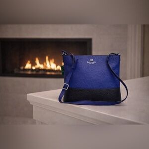 Kate Spade Cora Southport Avenue Pebbled Leather Crossbody Royal Cobalt Blue NWT
